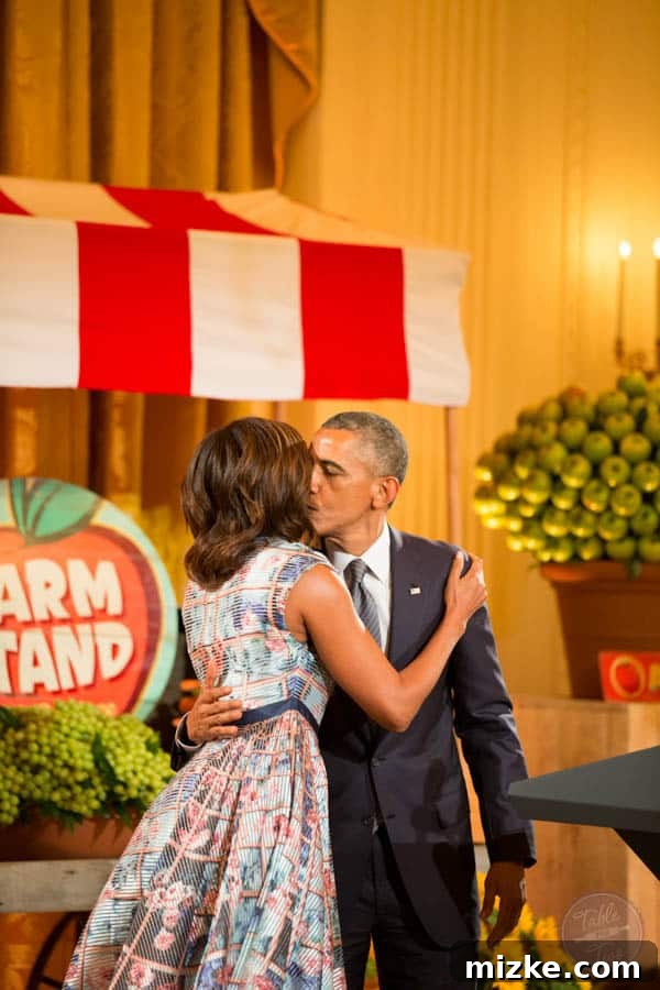 2014 White House Junior State Dinner 28 President Obama's engaging conversation with kids