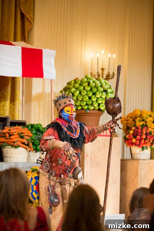 2014 White House Junior State Dinner 36 Rafiki character from The Lion King performance