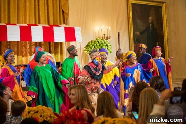 2014 White House Junior State Dinner 38 Colorful costumes of The Lion King cast
