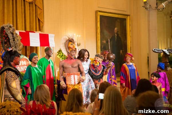 2014 White House Junior State Dinner 43 The Lion King dancers in action