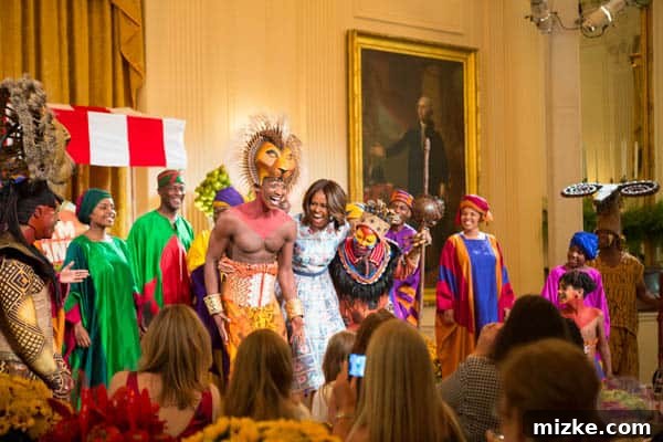 2014 White House Junior State Dinner 44 End of The Lion King performance