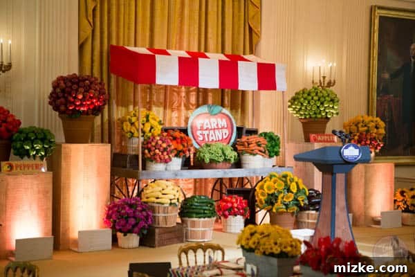 2014 White House Junior State Dinner 9 Creative Farm Stand Display at White House Dinner