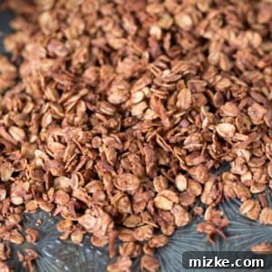 Chocolate coconut granola combines two of the most delicious flavors! The perfect topping for your morning yogurt!