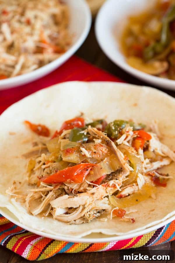 Effortless Slow Cooker Chicken Fajitas 3 The easiest, no-effort, slow cooker dish ever! Slow cooker chicken fajitas are the PERFECT weeknight meal!!