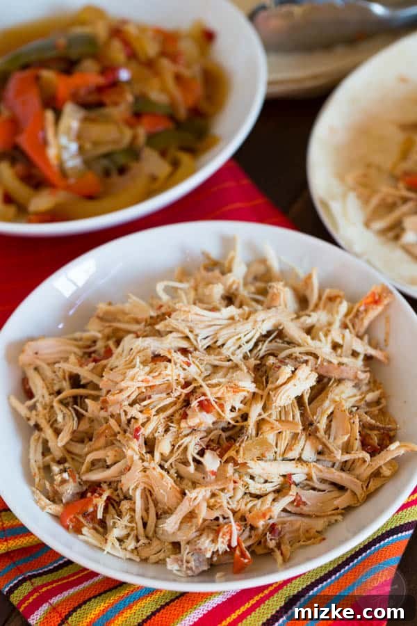 Effortless Slow Cooker Chicken Fajitas 5 The easiest, no-effort, slow cooker dish ever! Slow cooker chicken fajitas are the PERFECT weeknight meal!!