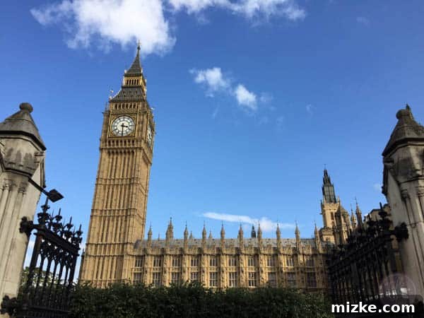 London: A Tourist's Delight 14 View of Big Ben from the riverside