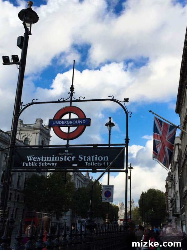 London: A Tourist's Delight 26 London Underground sign and British flag