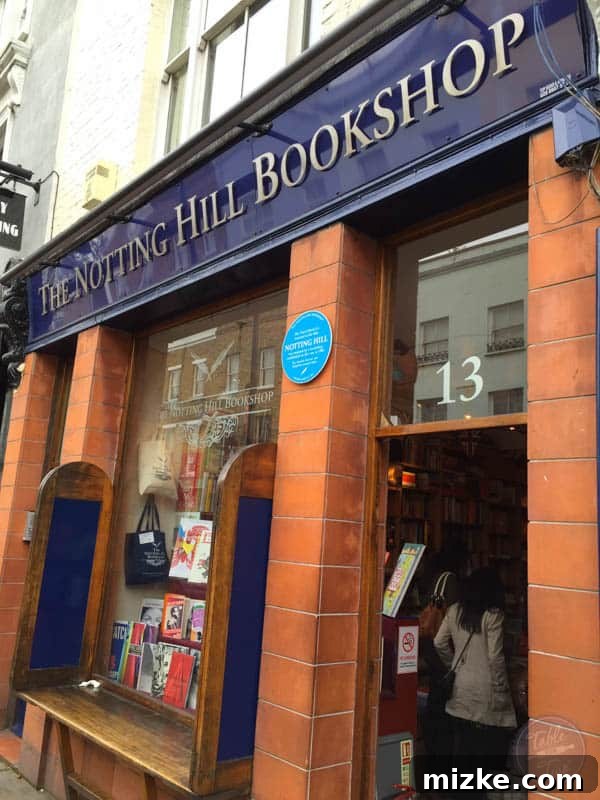 London: A Tourist's Delight 35 The famous Notting Hill Bookshop facade