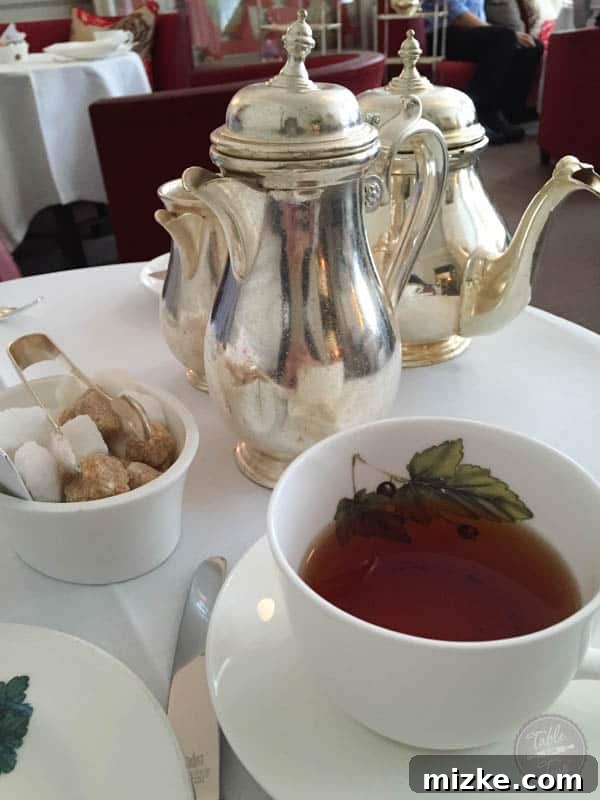 Afternoon Tea at The Brown's Hotel Elegant setting of The English Tea Room at The Brown's Hotel for afternoon tea