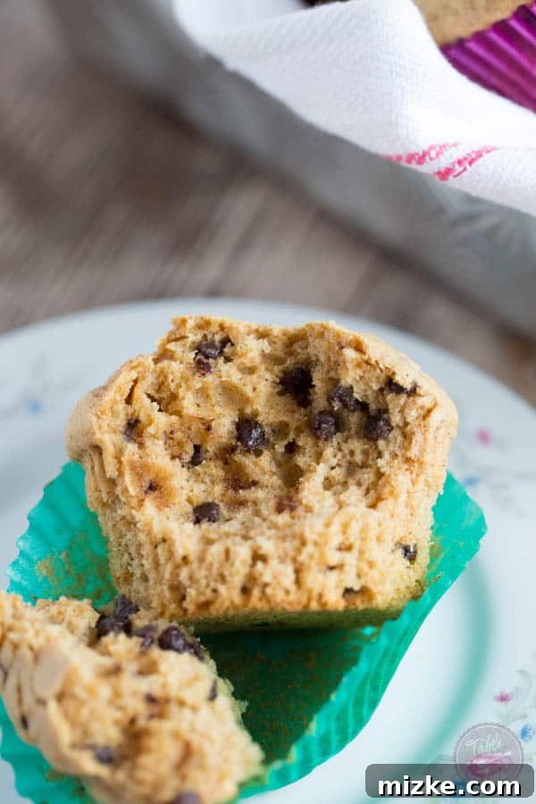 Pillowy Wholesome Wheat Chocolate Chip Delights 5 Taste the difference with these fluffy whole wheat blend chocolate chip muffins. A healthier option that truly satisfies, with no sacrifice in flavor!