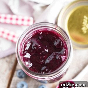 Blueberry lavender jam is the perfect jam to add to your breakfast oatmeal, yogurt, or toast!