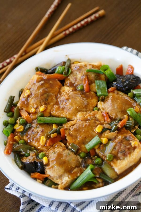 Mom's Sunday Stuffed Tofu 4 Golden-brown Stuffed Tofu, pan-fried to perfection and ready for a luscious sauce.