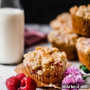 Raspberry Lemon Streusel Muffins