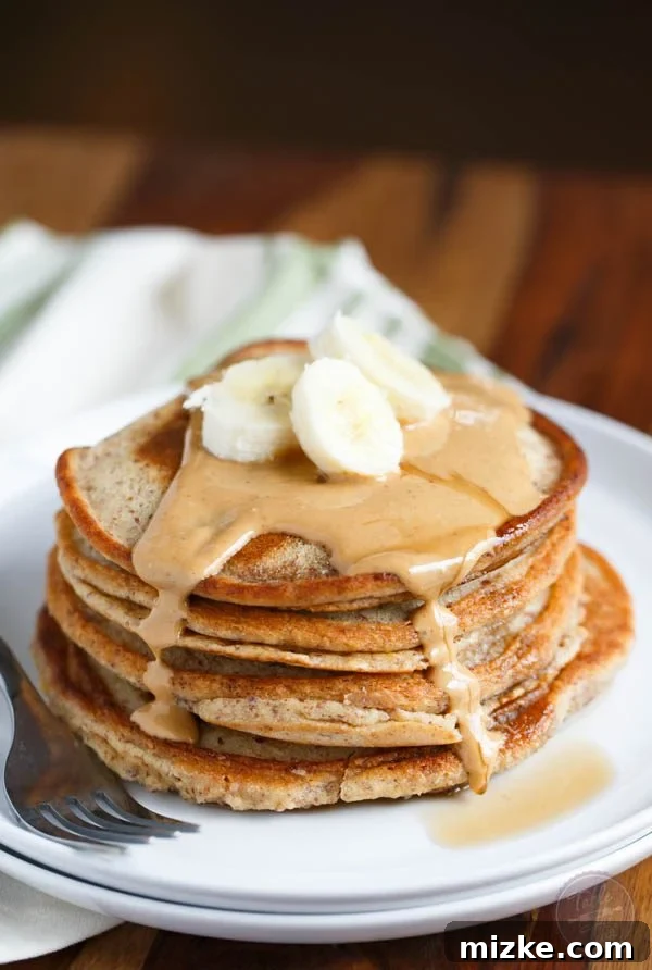 Nutty Gluten Free Cashew Butter Pancakes for Two 2 Delicious Paleo Cashew Butter Pancakes for two, perfectly golden and stacked, ideal for a cozy weekend brunch.