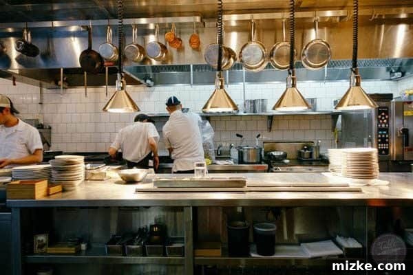 The meticulous and calm environment of the Rose's Luxury kitchen.