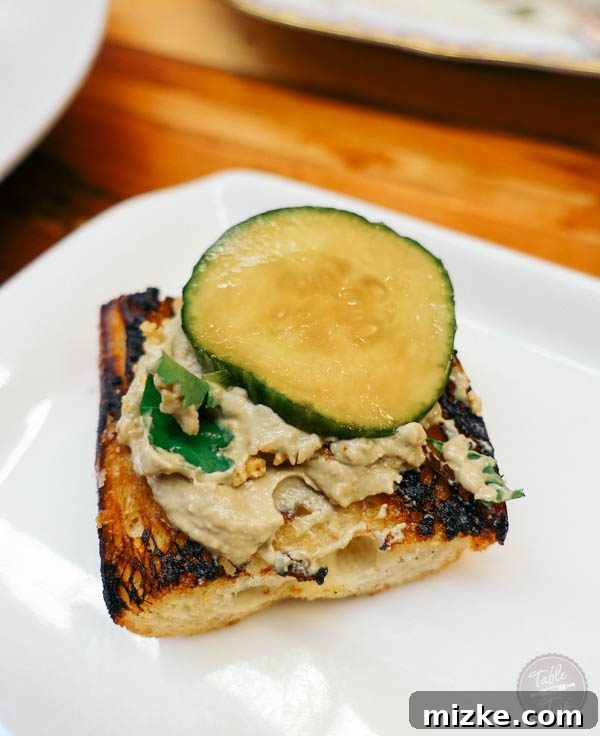 Close-up of the Vietnamese Paté, highlighting its textures.