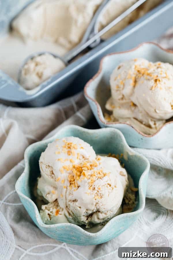 Creamy Coconut Coffee Bliss 3 This paleo-friendly coffee coconut milk ice cream is a dream! You'll want to whip up a batch and have a couple scoops before it disappears!