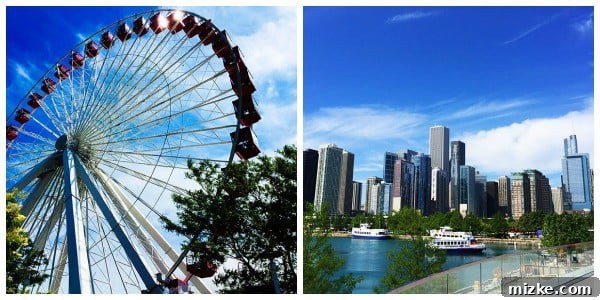 Unforgettable Chicago Experiences 3 Iconic Centennial Wheel at Navy Pier with Chicago skyline in background