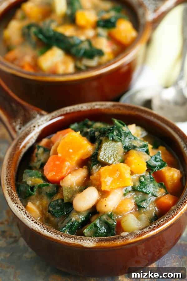 Golden Butternut White Bean Kale Stew 5 A vibrant, healthy, and satisfying butternut squash white bean kale stew, featuring fresh ingredients and a rich, creamy broth. An excellent choice for a plant-based fall meal.
