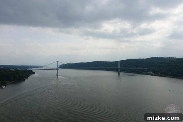 The Enchanting Hudson Valley 21 The impressive steel structure of the Walkway Over the Hudson, an engineering marvel offering breathtaking vistas.