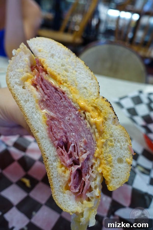 The Enchanting Hudson Valley 31 A delicious Reuben sandwich from Cousins Deli, showcasing generous fillings and perfectly toasted bread.