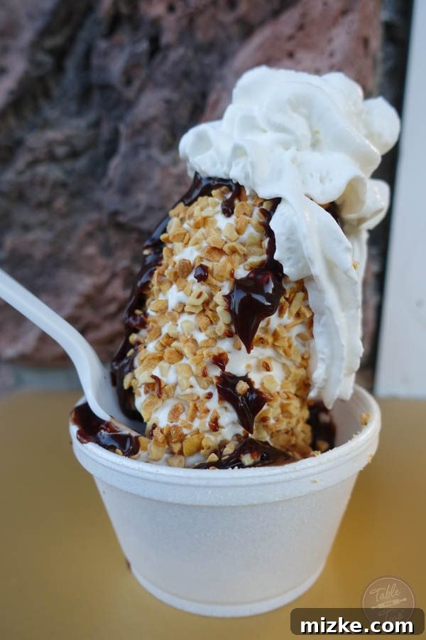 The Enchanting Hudson Valley 43 Jason's epic ice cream sundae from Joe's Dairy Bar, loaded with toppings and looking incredibly indulgent.