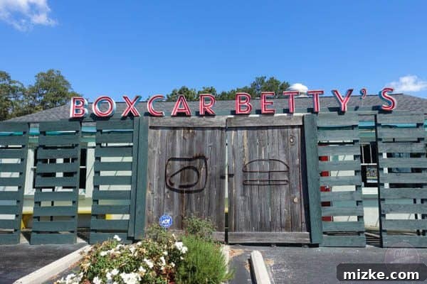 Charleston: Southern Charm and Historic Grandeur 43 Exterior of Boxcar Betty's, a popular fried chicken spot