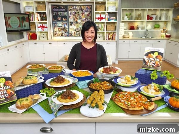 QVC Living: Home & Beyond 3 Julie Wampler preparing for her QVC appearance with 'Dinner for Two' cookbook