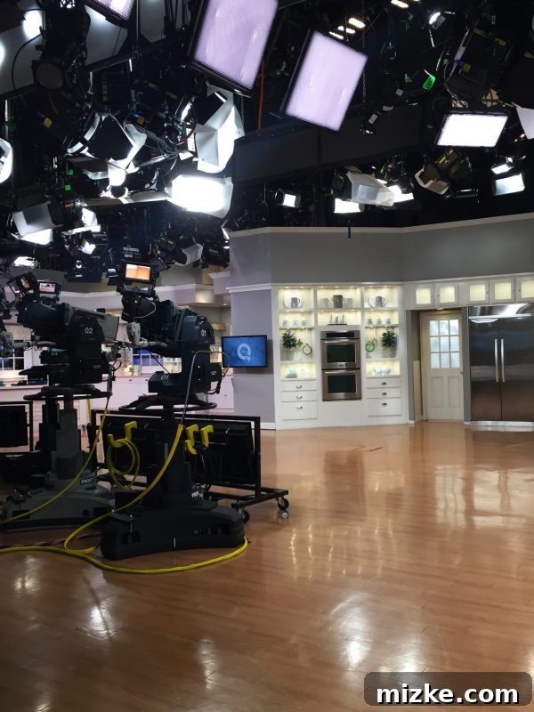 QVC Living: Home & Beyond 5 Behind the scenes at QVC: Julie Wampler with her 'Dinner for Two' cookbook display setup