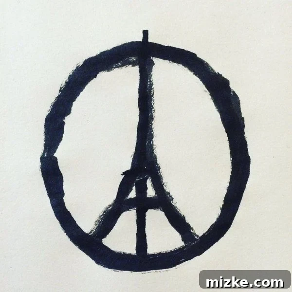Paris, Our Hope 3 Peace for Paris by Jean Jullien