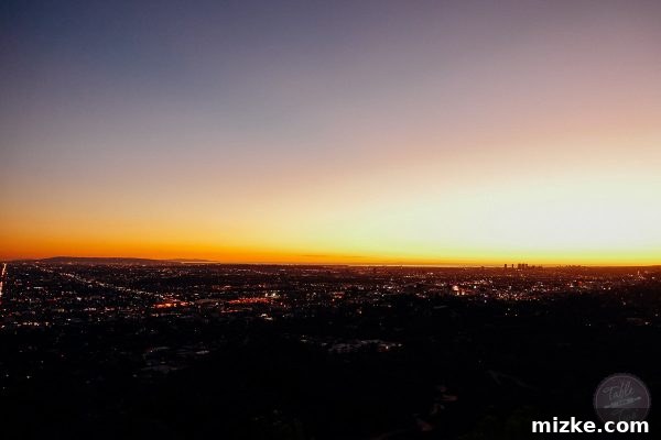 Panoramic view of Los Angeles from Griffith Observatory, capturing the city's expansive beauty.