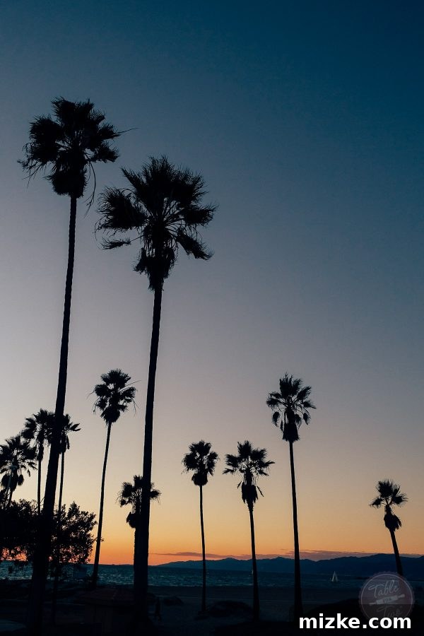 The breathtaking expanse of the Pacific Ocean illuminated by the setting sun.
