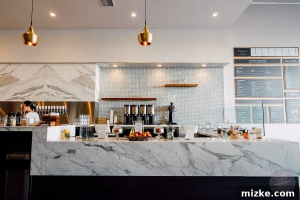 The stylish decor and golden accents at Holsem Coffee. la-san-diego-2015-tablefortwoblog-84