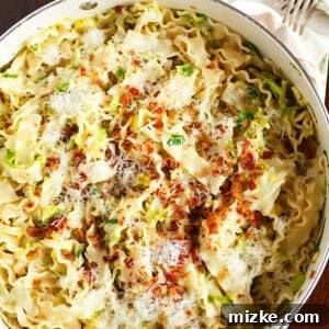 Savory Bacon and Brussels Sprouts Carbonara 5 Basic bacon and brussels sprouts pasta carbonara is a take on the classic creamy pasta. It's still got all the flavor but just more ingredients to love!