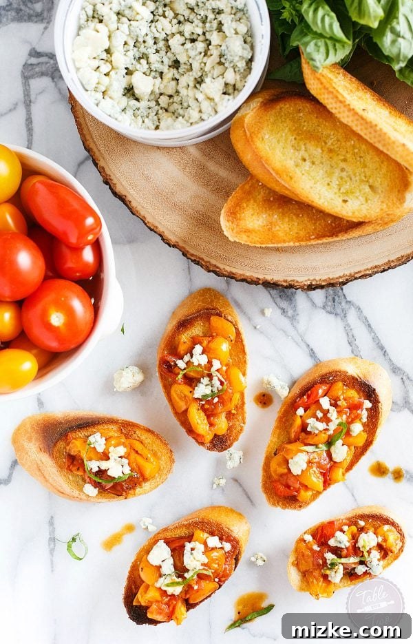 Caramelized Balsamic Tomato Bites 3 These bites of roasted balsamic tomato crostini are incredibly easy to make and will be one of your favorite appetizers to make for years to come!