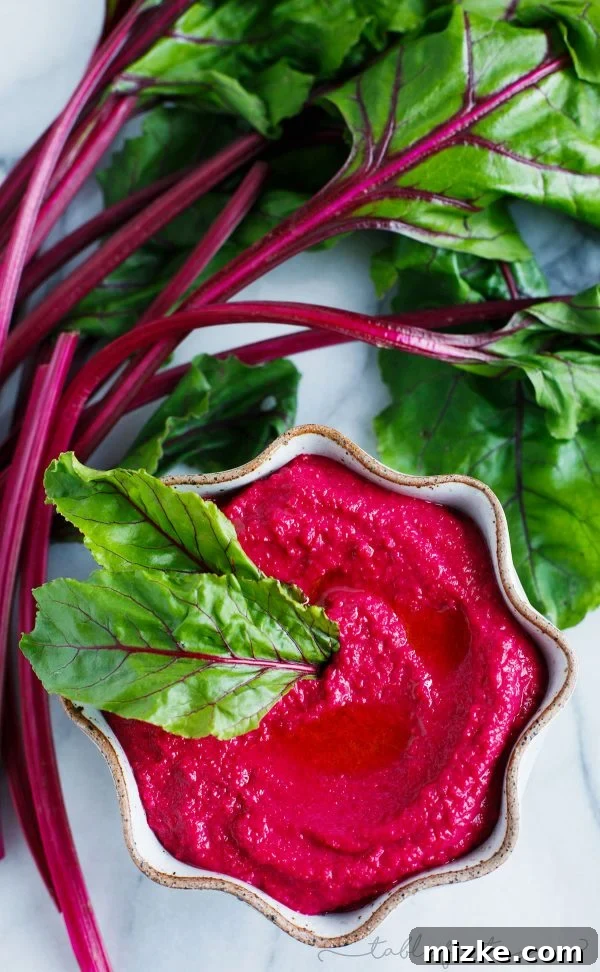 Beetroot Bliss 2 Your tastebuds won't miss a beet when you make this beet hummus! Its vibrant color will attract anyone over to dip to their heart's content!