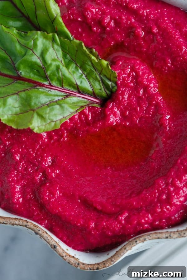 Beetroot Bliss 3 Your tastebuds won't miss a beet when you make this beet hummus! Its vibrant color will attract anyone over to dip to their heart's content!
