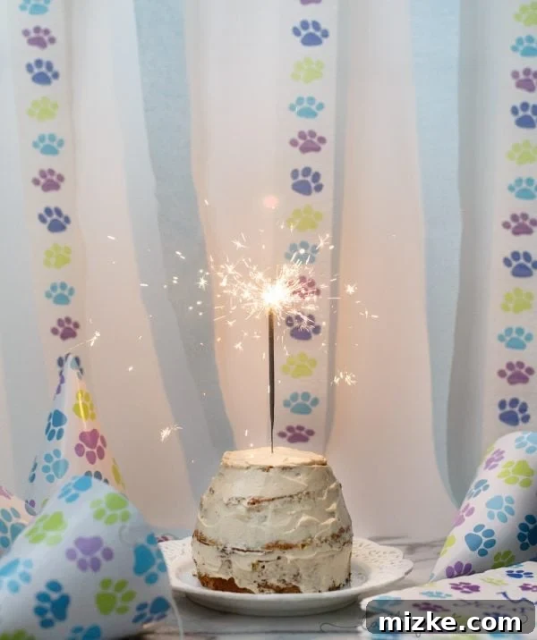 Grain Free Dog Celebration Cake 2 Make a grain-free dog cake for your furry family member!
