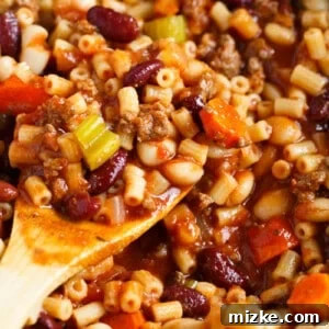 A thick and hearty slow cooker meal. This slow cooker pasta fagioli is full of hearty beef, beans, veggies, and pasta. Makes for great comfort food in the cooler months or for busy weeks that leftovers won't get boring!