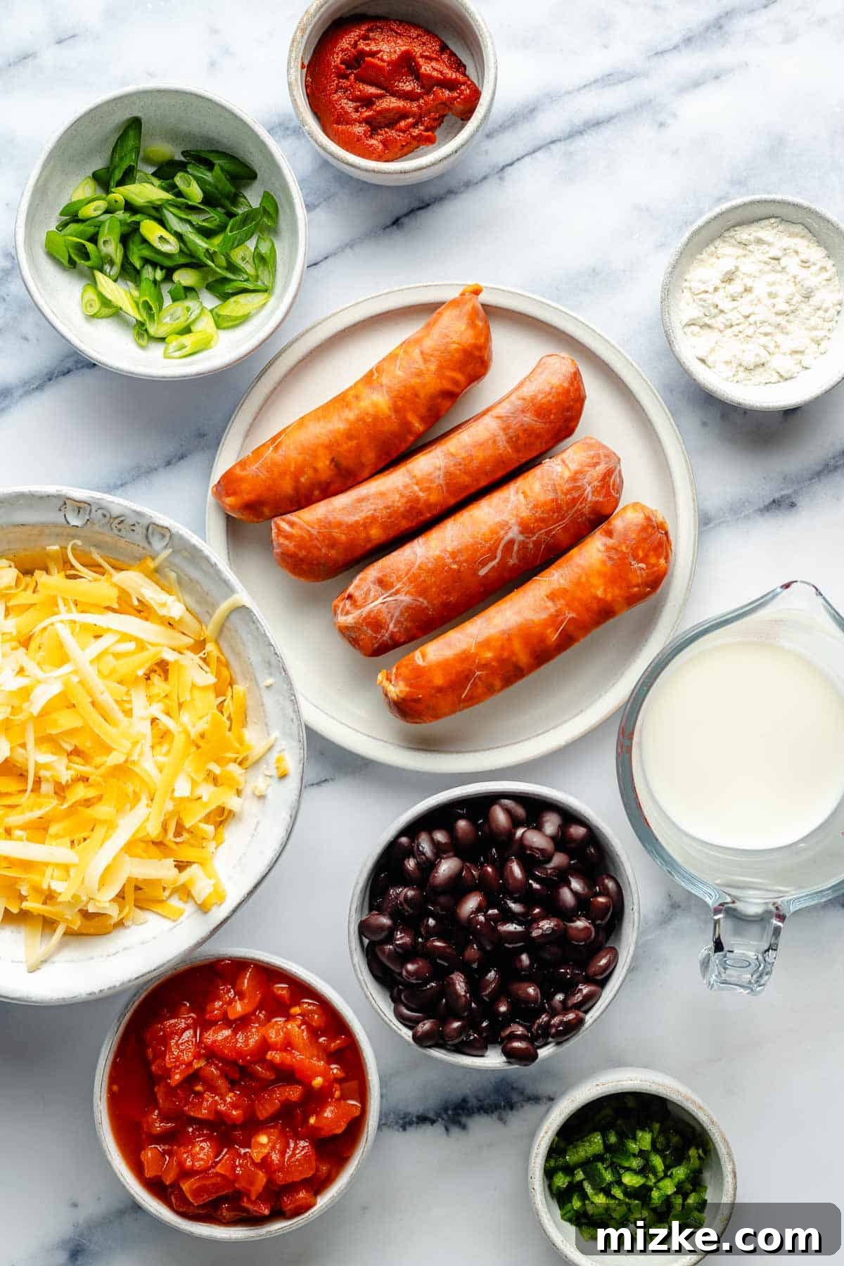 Easy to make and a bit too easy to eat, chili cheese dip is creamy, cheesy, and just the right amount of spicy from the chorizo and jalapeno. Ingredients for chili cheese dip.