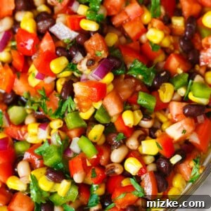 Southwest Fiesta Salad 5 A bowl of fresh Cowboy Caviar, ready to serve.