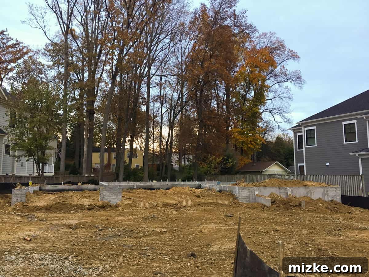 A Firm Foundation Set 4 New Home Progress: Leveling the Lot and Completing the Main Concrete Slab