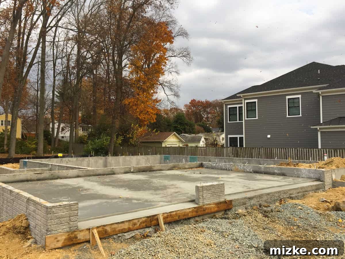 A Firm Foundation Set 5 New Home Progress: First Floor Framing Commences on a Solid Foundation
