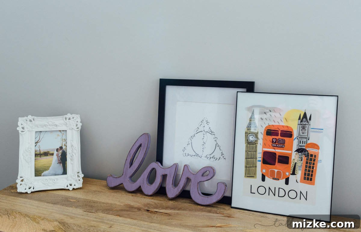 Our Office Unveiled 8 Personalized home office decor with London and Harry Potter themed items