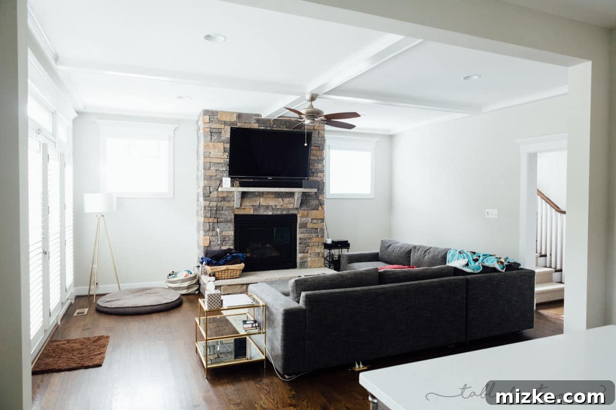 Step Inside Our Living and Dining Space 4 Living Room and Dining Room tour of a new construction home. Design ideas #newhouse