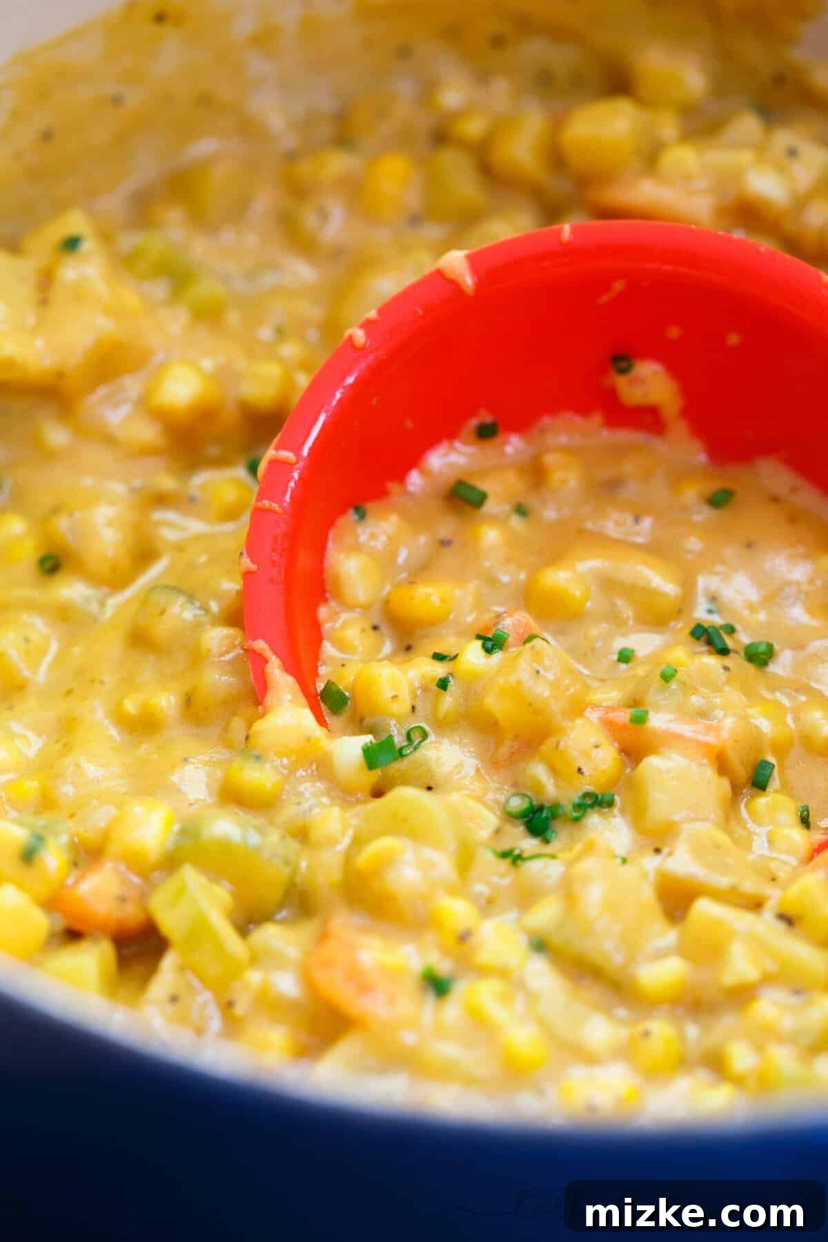Golden Autumn Pumpkin Corn Chowder 5 A hearty and comforting corn and pumpkin chowder that will warm you right up! Super chunky and full of texture!