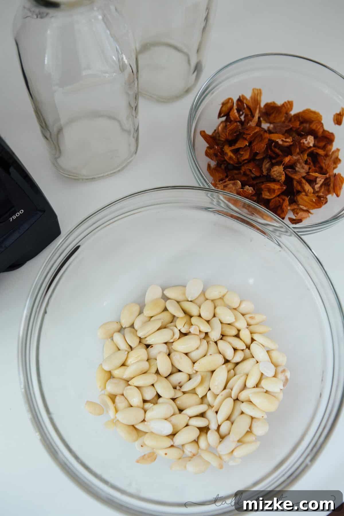 Making your own almond (milk) beverage at home is super easy and it seriously tastes so much cleaner and better than the store-bought kind. You know exactly what goes into it — almonds and water — and you can add additional flavors if you desire!