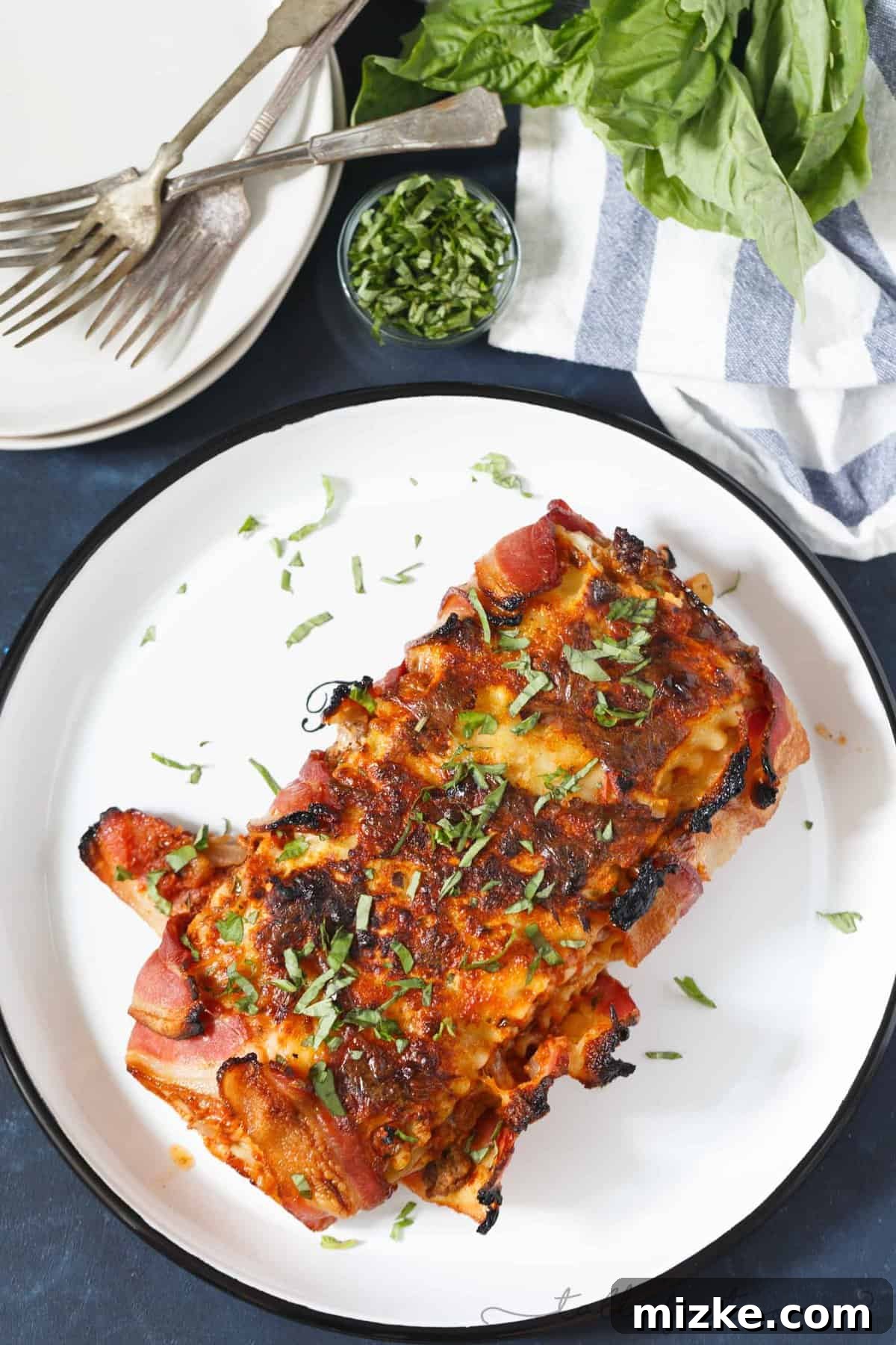 Bacon Blanket Lasagna Bake 2 Irresistible Bacon Wrapped Lasagna, a decadent spin on the classic that will change how you make lasagna forever.