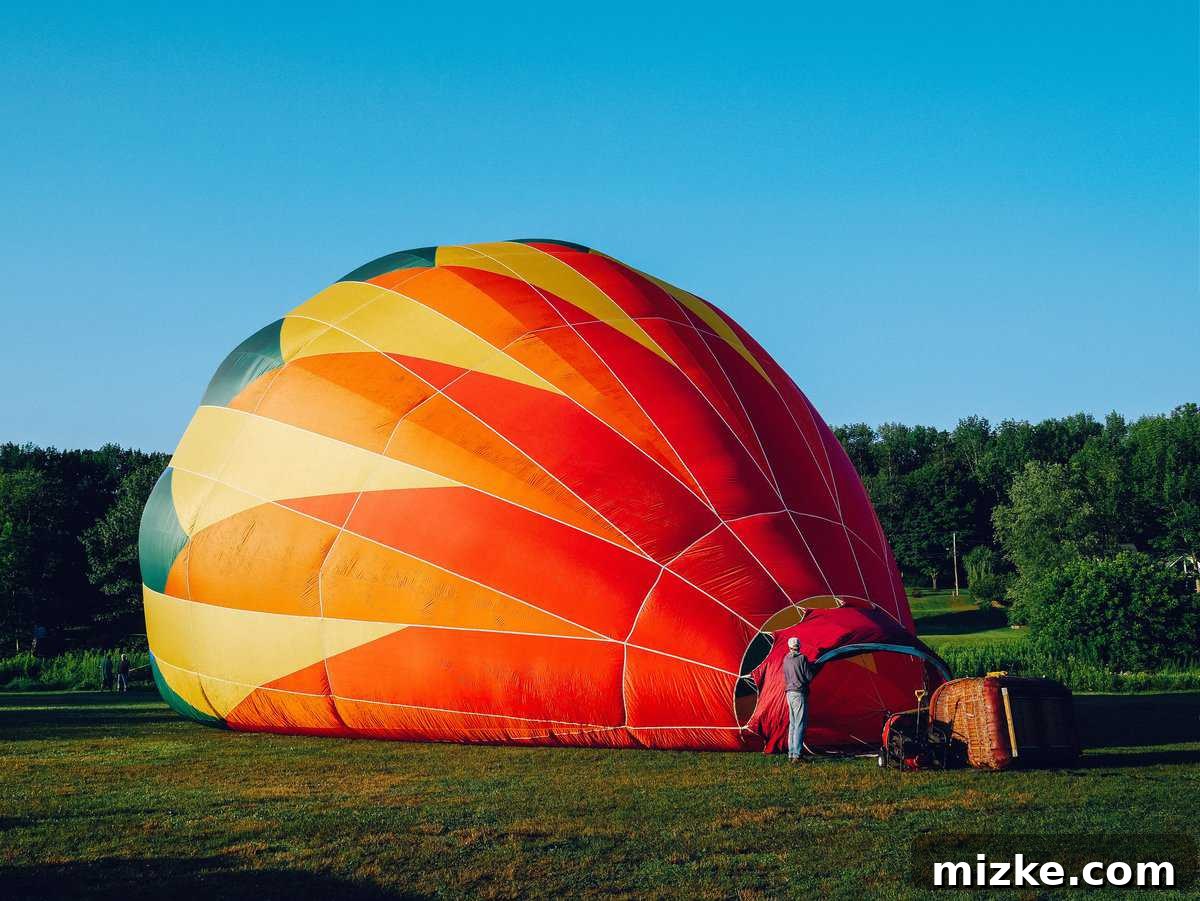 Your Ultimate Guide to Woodstock Vermont 19 Excitement building up for a hot air balloon ride with the balloon partially inflated