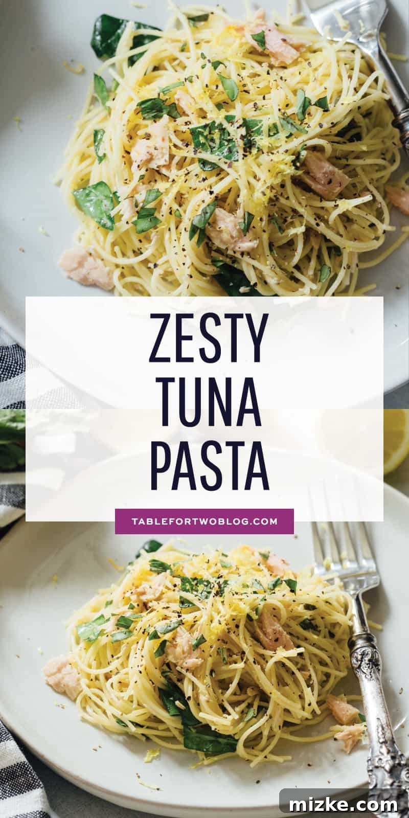 Sunshine Tuna Pasta 7 Vibrant Zesty Tuna Pasta, highlighted as a light, refreshing, and bold-flavored meal perfect for quick preparation.